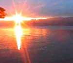 屈斜路湖の夕日
