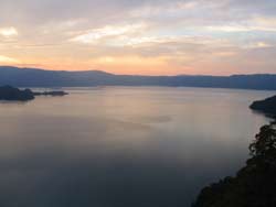 十和田湖・夕日