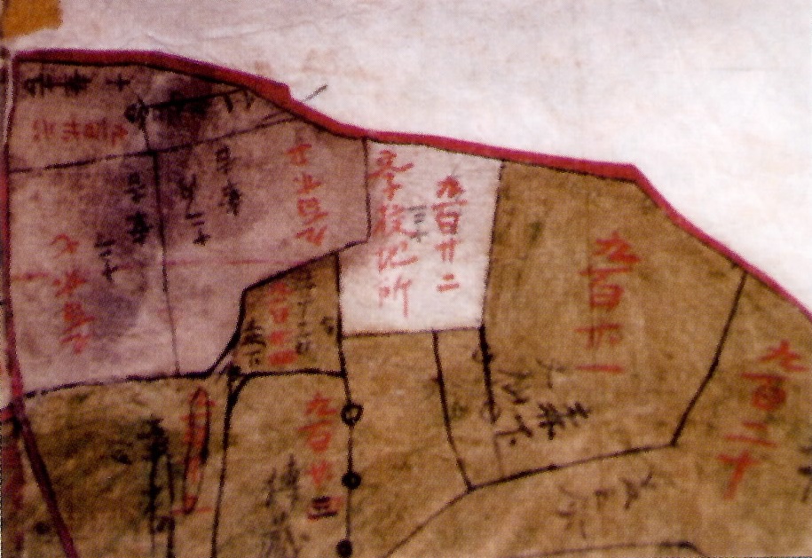 旧滑川小学校の跡地を示す地図