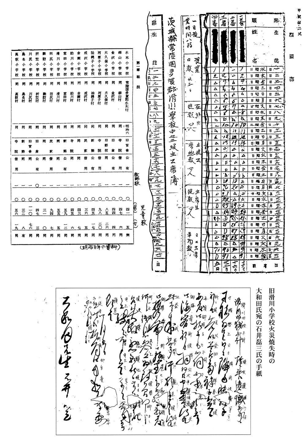 旧滑川の小学校資料